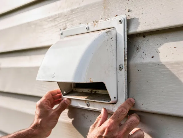 Groton Dryer Vent Cleaning technician delivering thorough residential dryer vent cleaning service in Groton